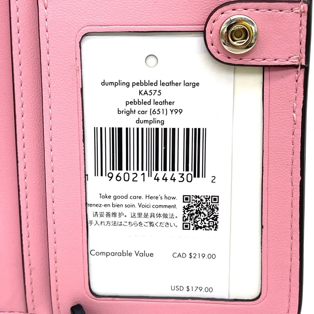 Kate Spade Dumpling Large Slim Bifold Wallet